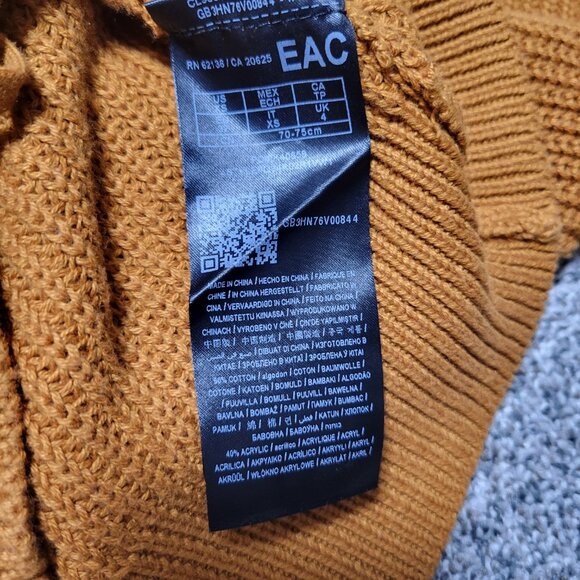 Guess Burnt Orange Ribbed Knit Front Tie Sweater X Small - Picture 10 of 10